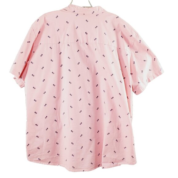 Mountain Ridge Mens Long Sleeve Shirt 4XL Pink with Pineapples Pattern - Picture 2 of 9